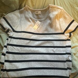 24/7 Striped Short Sleeve T Shirt Dress